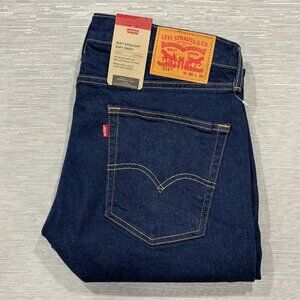 Levi's 514 Jeans Mens 36 x 30 Straight Leg Regular Fit Dark Wash Denim Pants